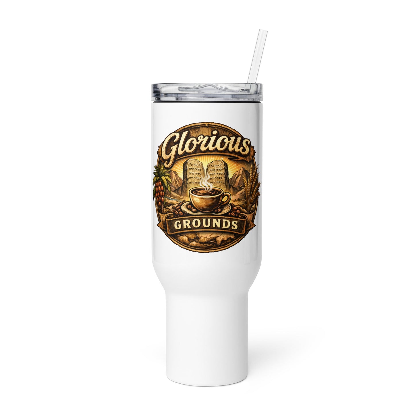 Travel mug with a handle - Glorious Grounds