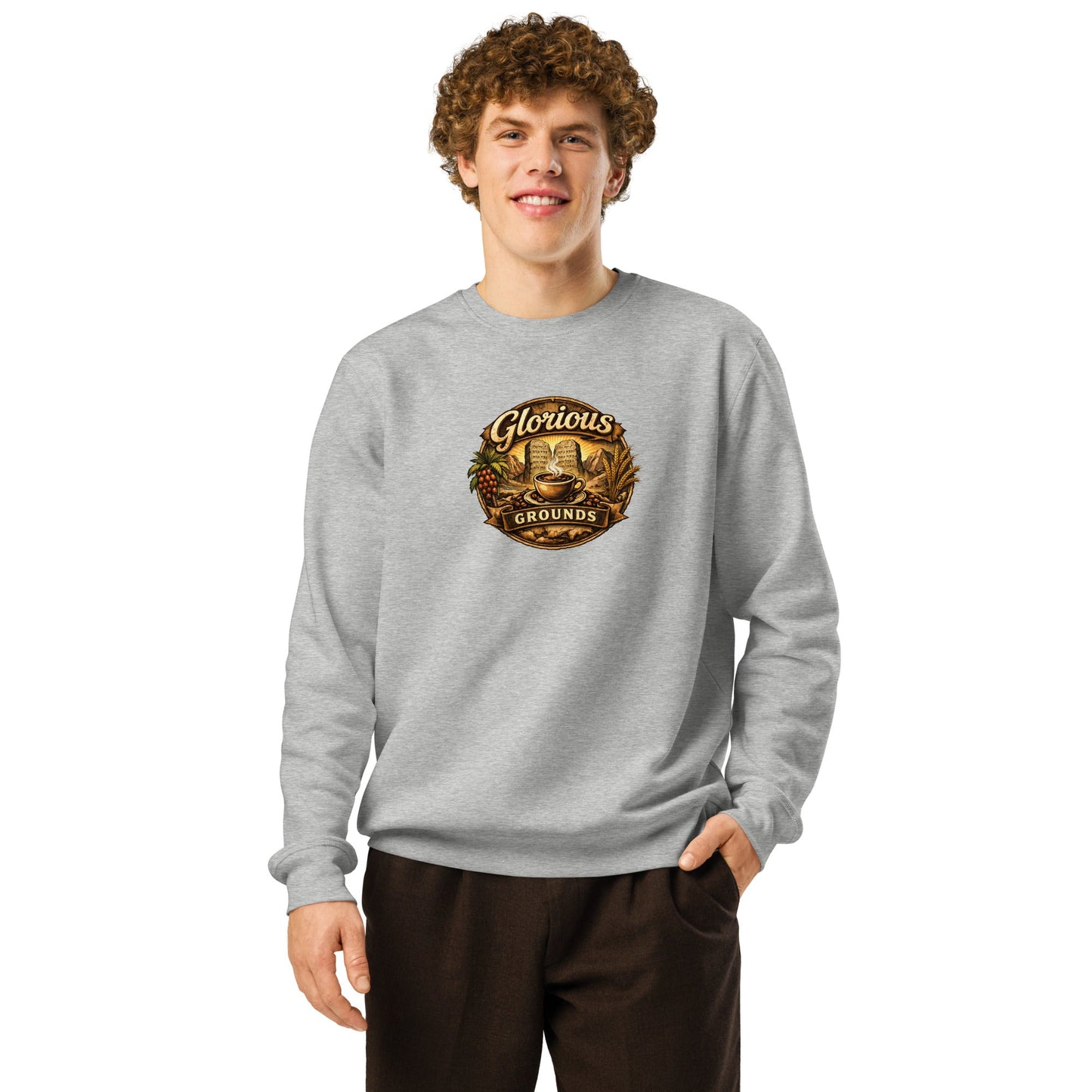 Unisex organic mid - weight sweatshirt - Glorious Grounds