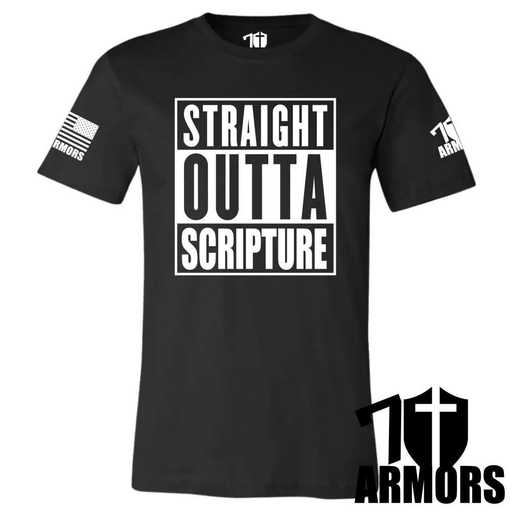 STRAIGHT OUTTA SCRIPTURE T - SHIRT - Glorious Grounds
