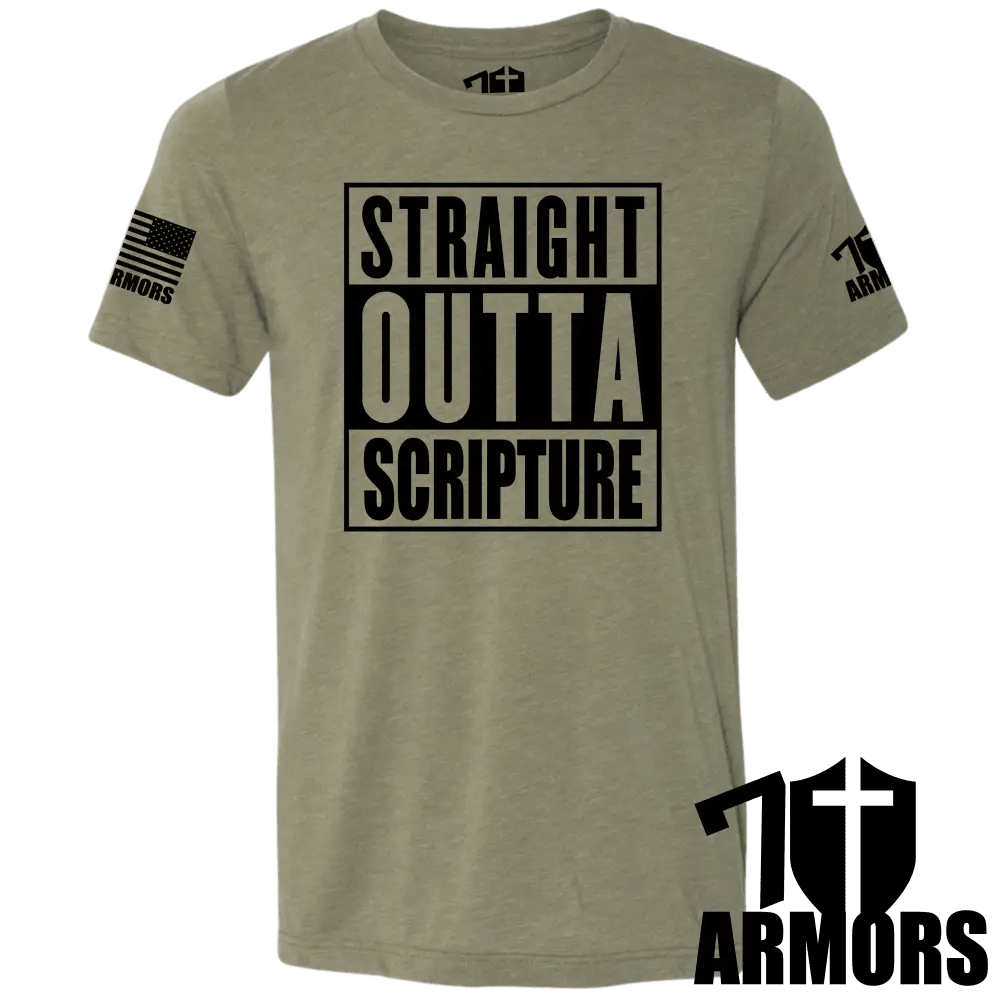 STRAIGHT OUTTA SCRIPTURE T - SHIRT - Glorious Grounds