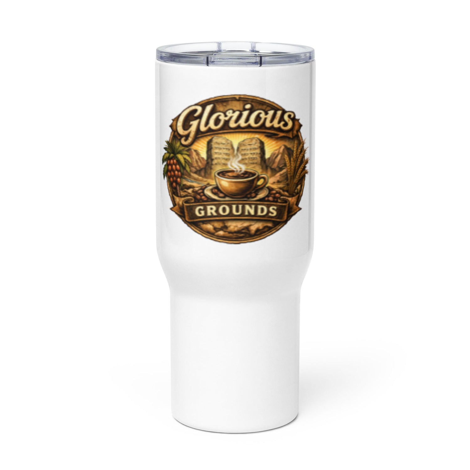 Travel mug with a handle - Glorious Grounds