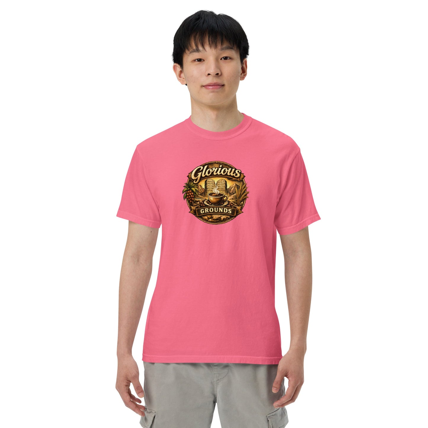 Unisex garment - dyed heavyweight t-shirt - Glorious Grounds