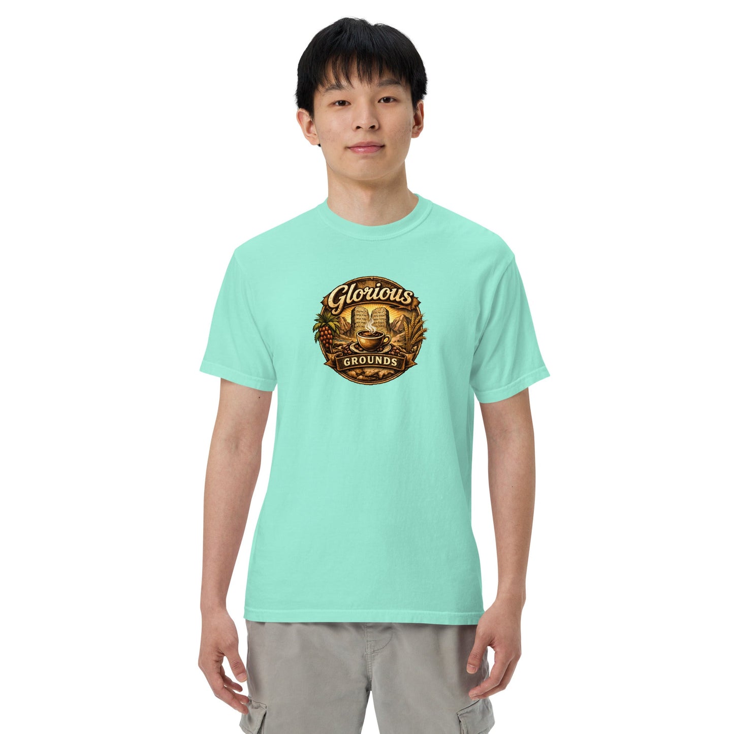 Unisex garment - dyed heavyweight t-shirt - Glorious Grounds