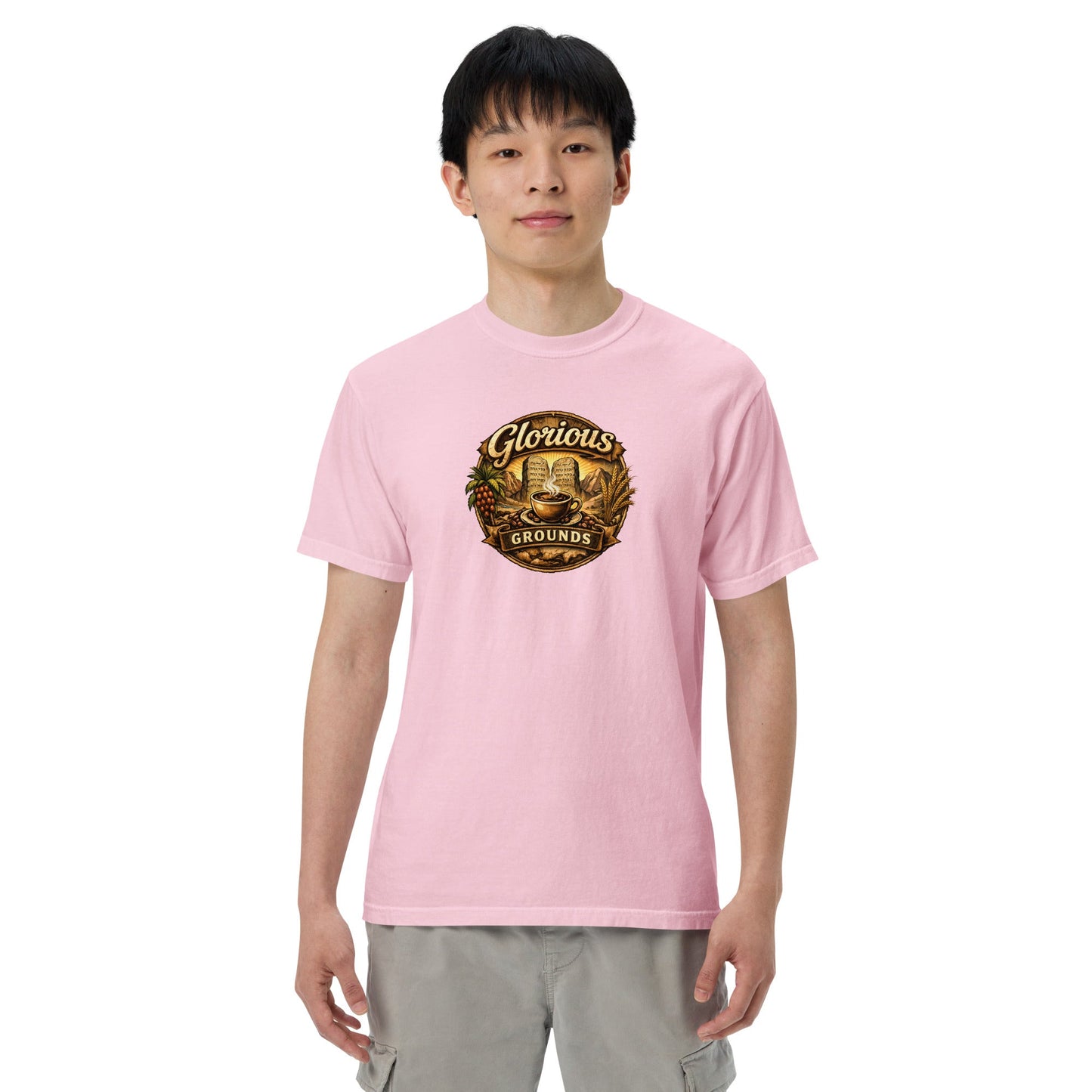 Unisex garment - dyed heavyweight t-shirt - Glorious Grounds
