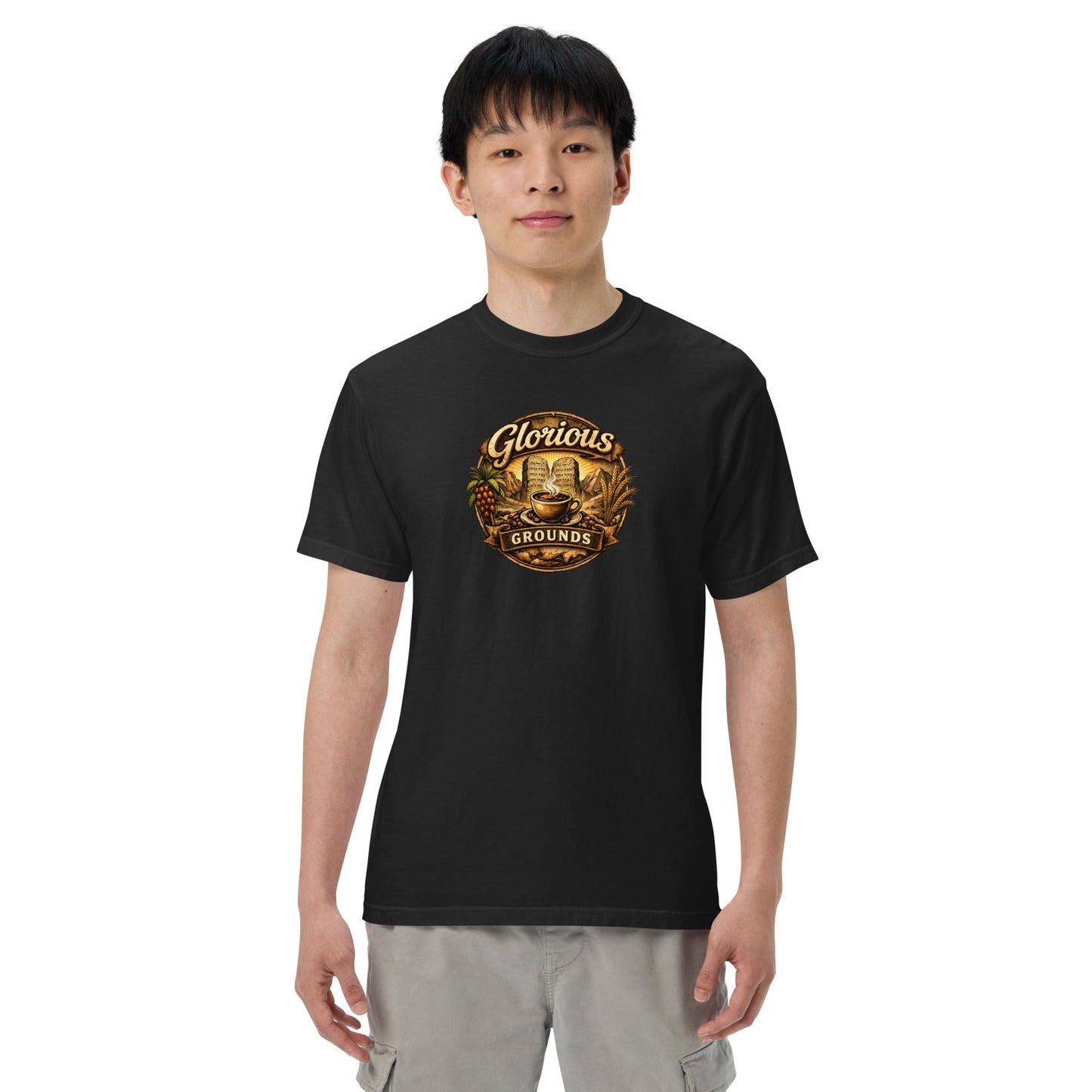 Unisex garment - dyed heavyweight t-shirt - Glorious Grounds