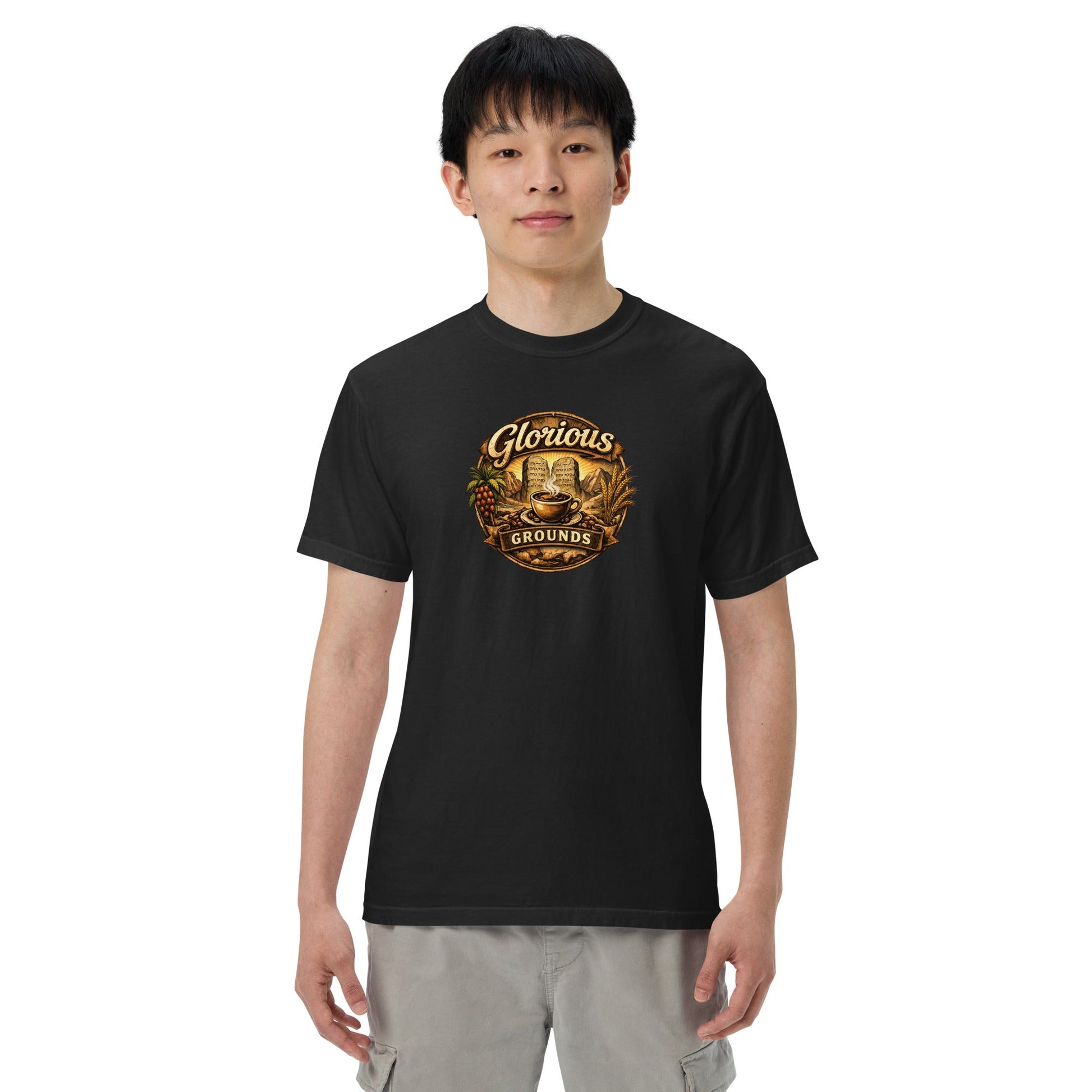 Unisex garment - dyed heavyweight t-shirt - Glorious Grounds