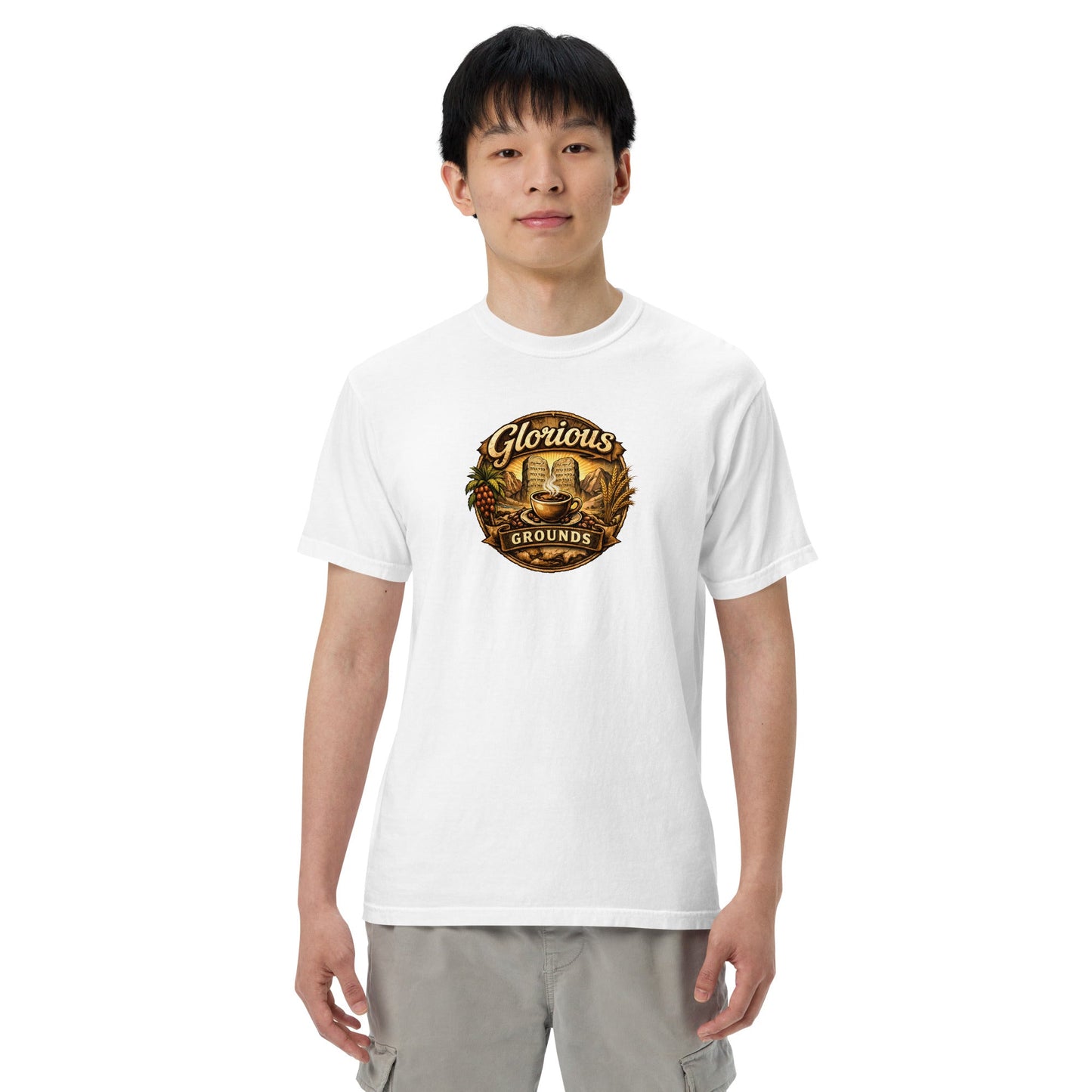 Unisex garment - dyed heavyweight t-shirt - Glorious Grounds