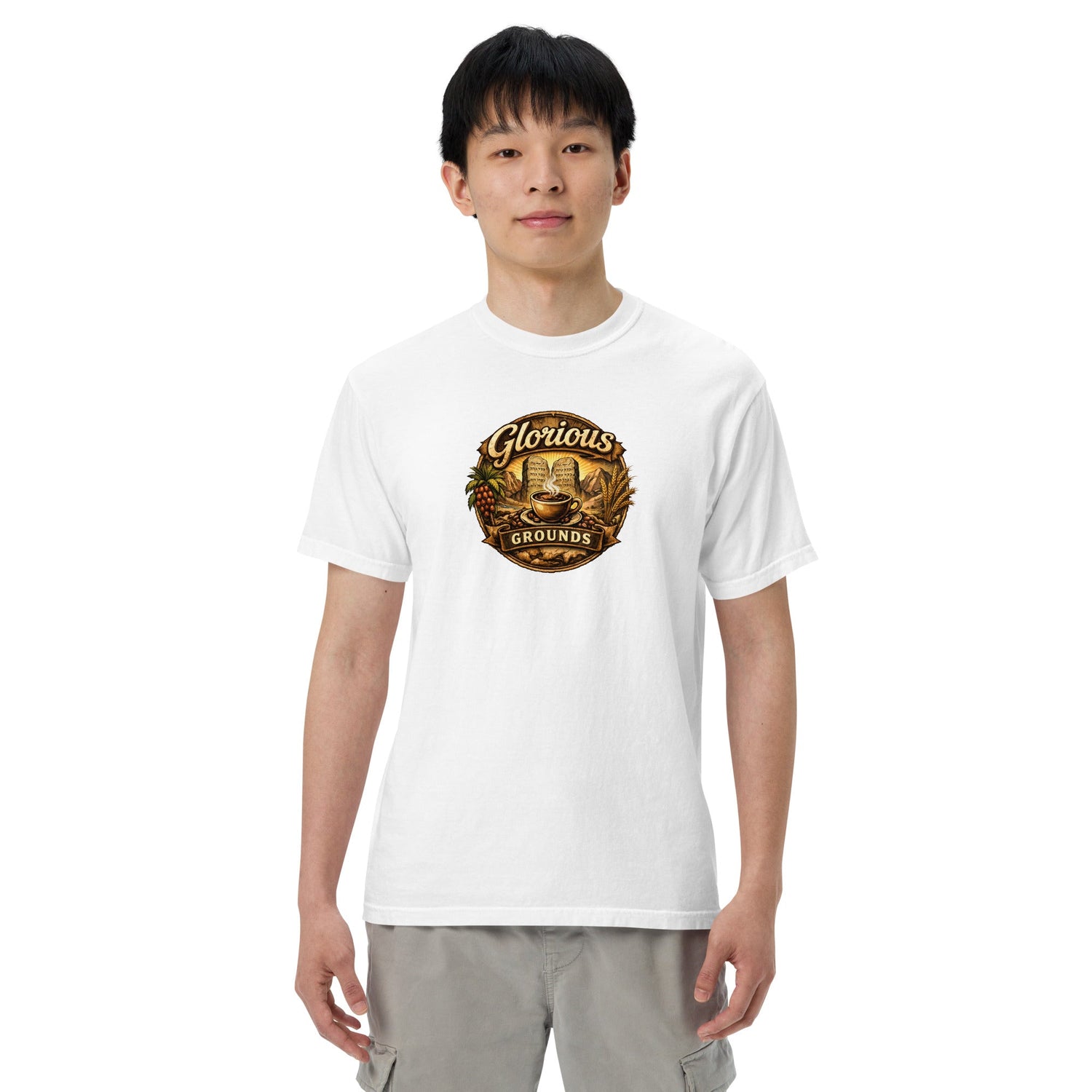 Unisex garment - dyed heavyweight t-shirt - Glorious Grounds