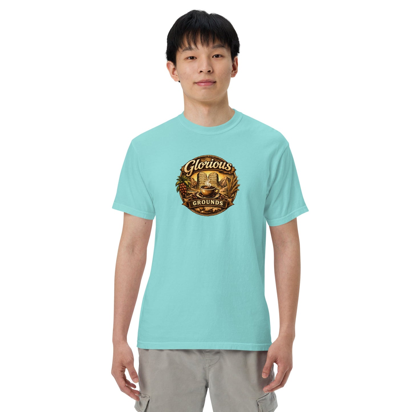 Unisex garment - dyed heavyweight t-shirt - Glorious Grounds