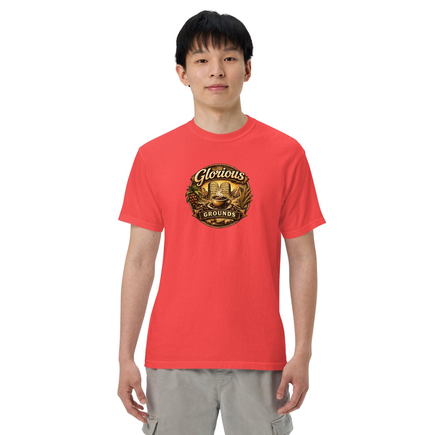 Unisex garment - dyed heavyweight t-shirt - Glorious Grounds