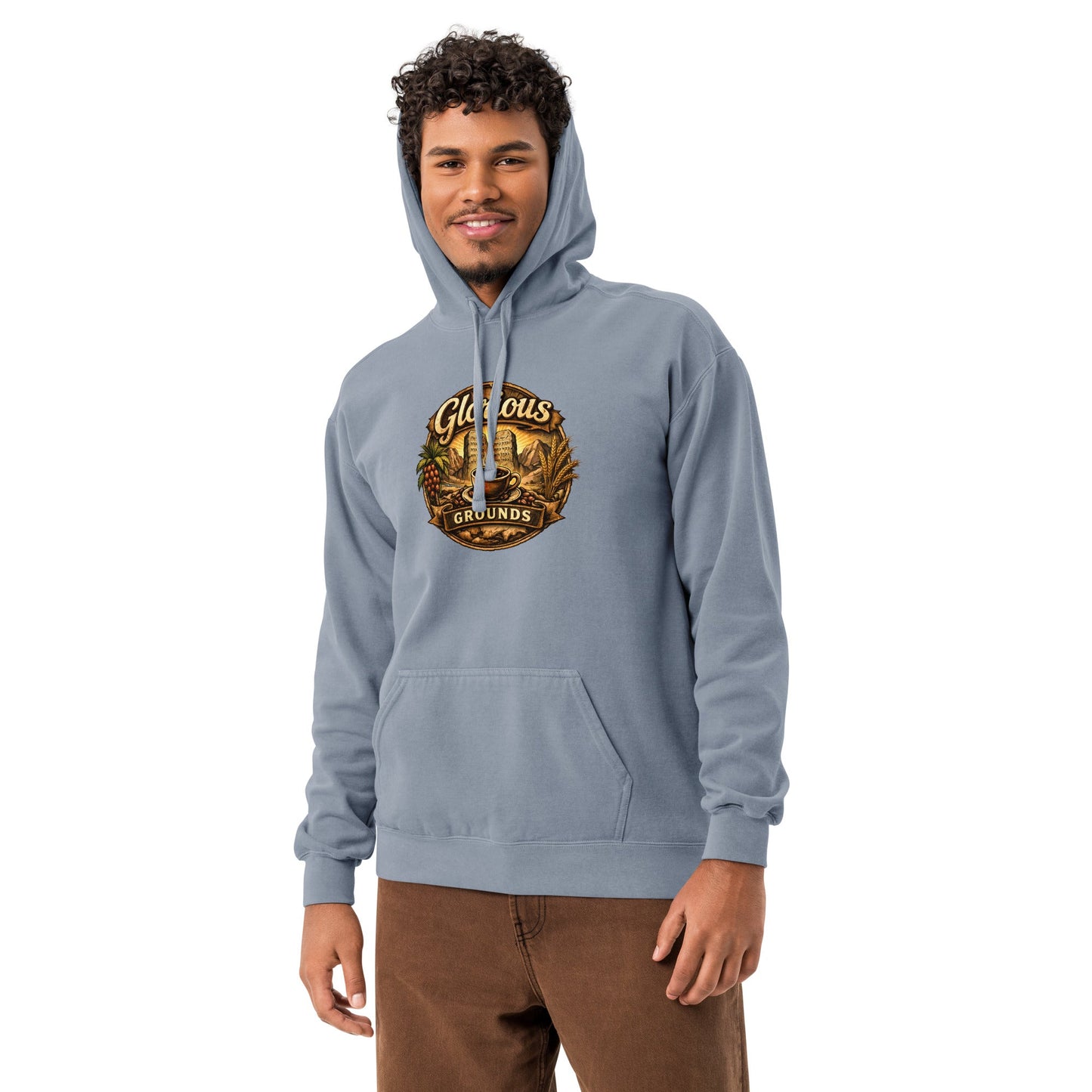 Unisex garment - dyed hoodie - Glorious Grounds