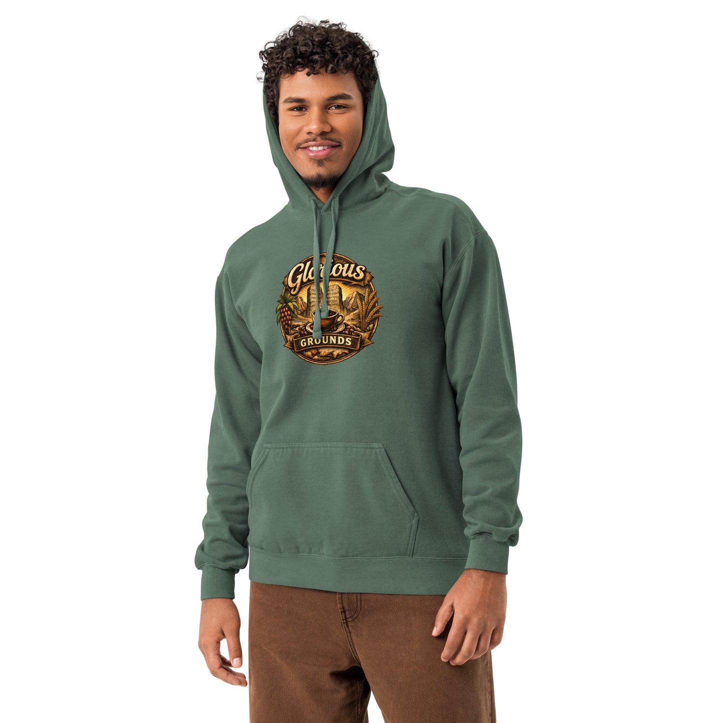 Unisex garment - dyed hoodie - Glorious Grounds