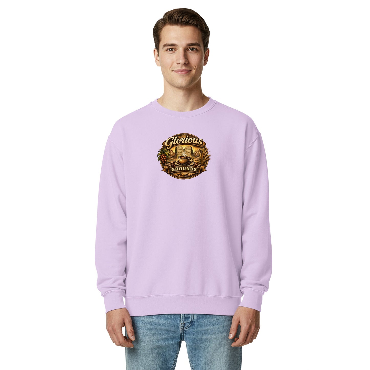 Unisex garment - dyed sweatshirt - Glorious Grounds