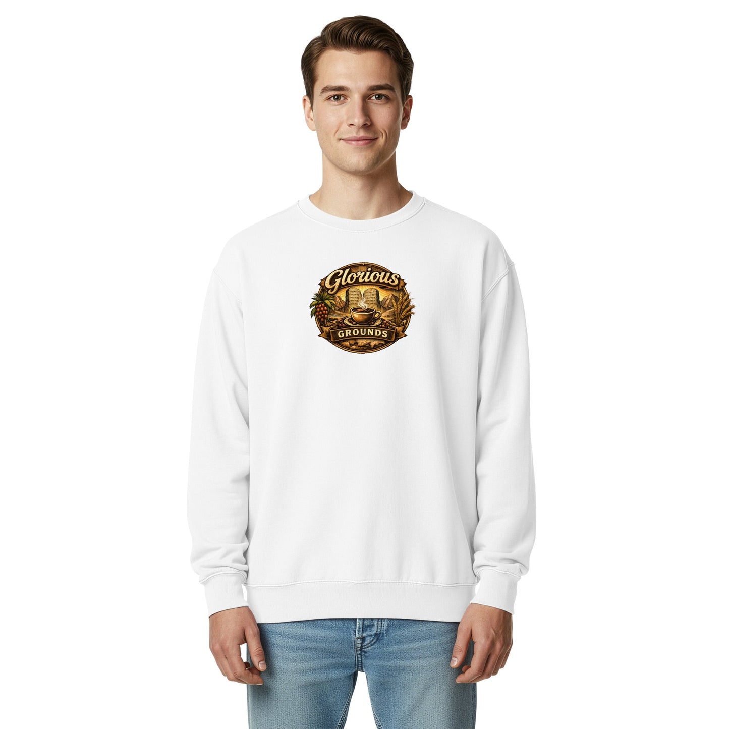 Unisex garment - dyed sweatshirt - Glorious Grounds