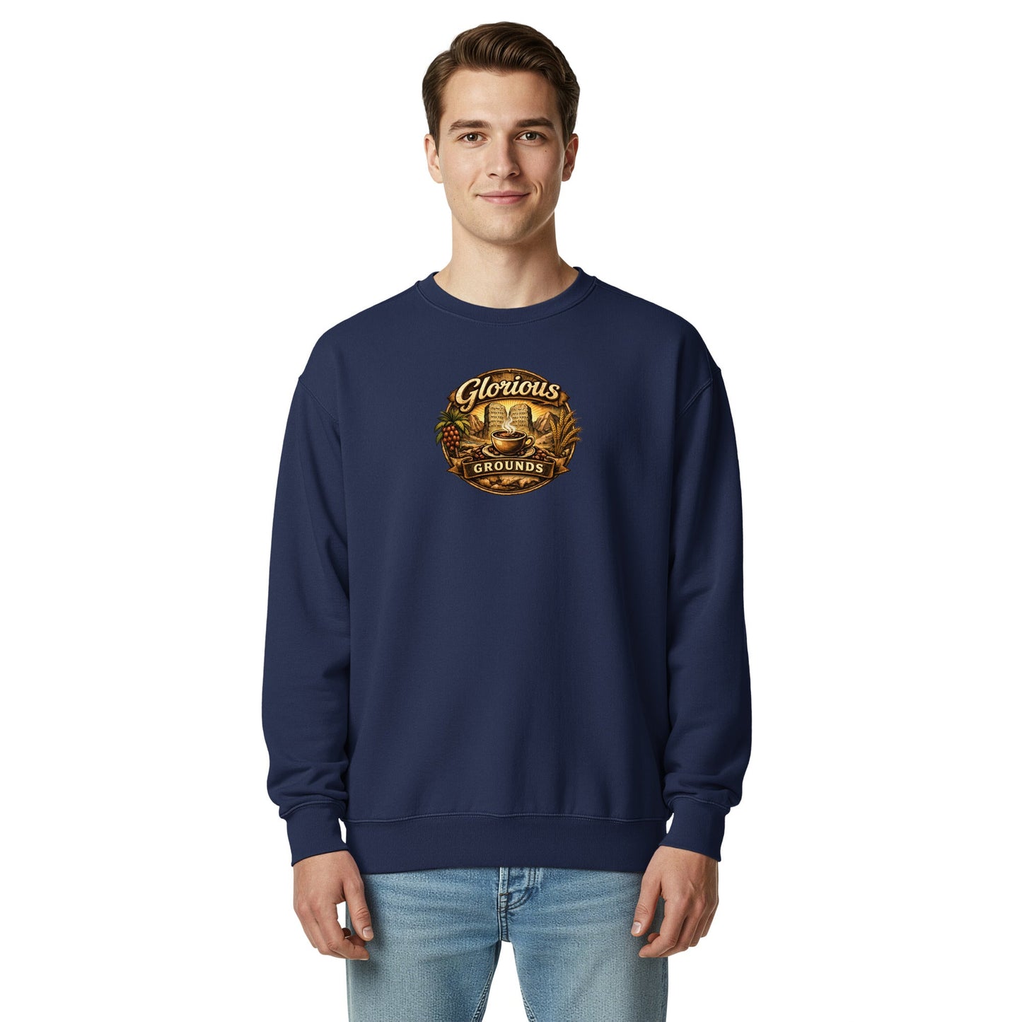 Unisex garment - dyed sweatshirt - Glorious Grounds