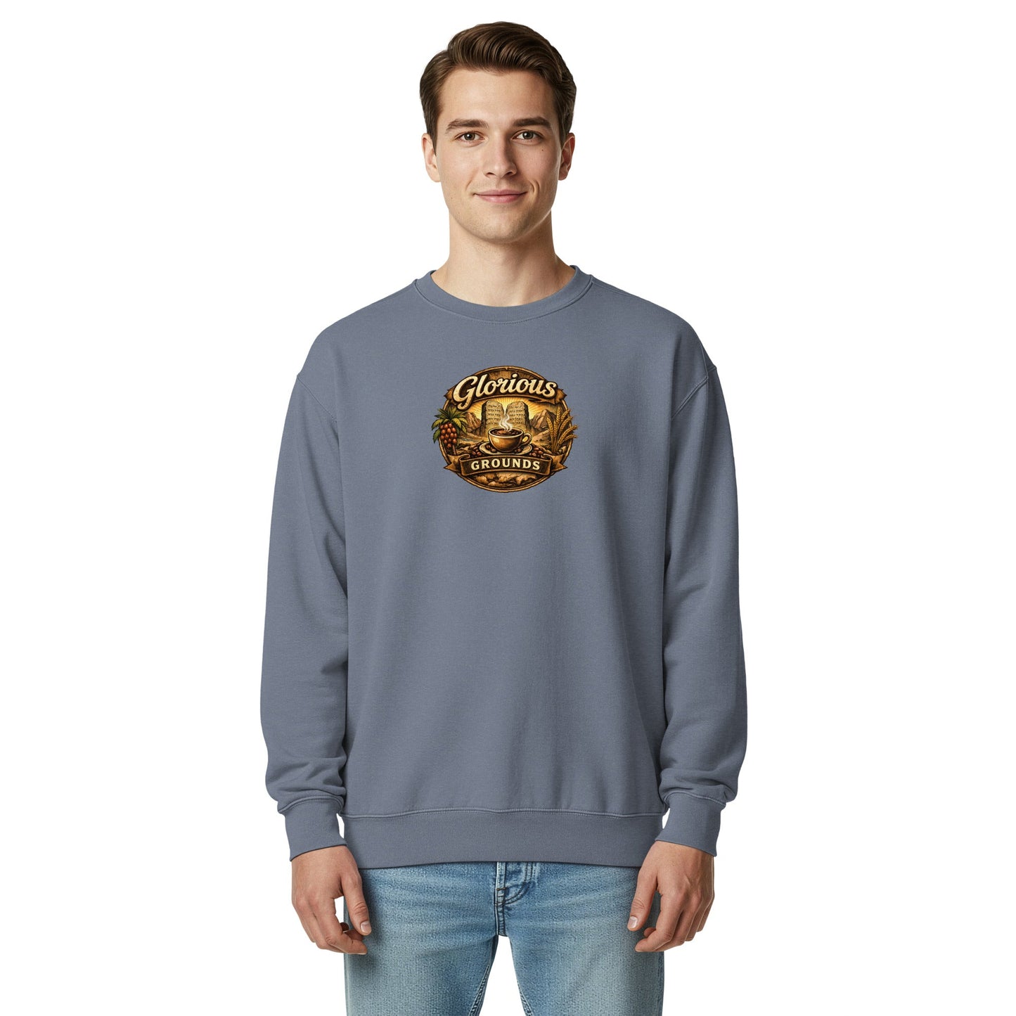 Unisex garment - dyed sweatshirt - Glorious Grounds