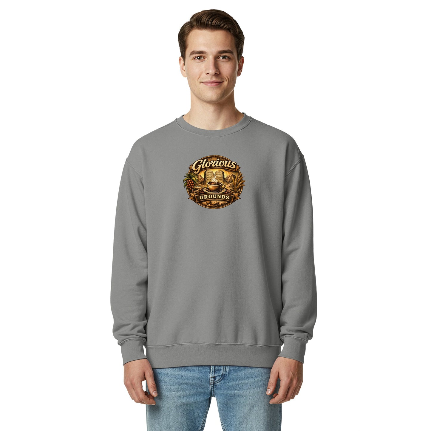 Unisex garment - dyed sweatshirt - Glorious Grounds