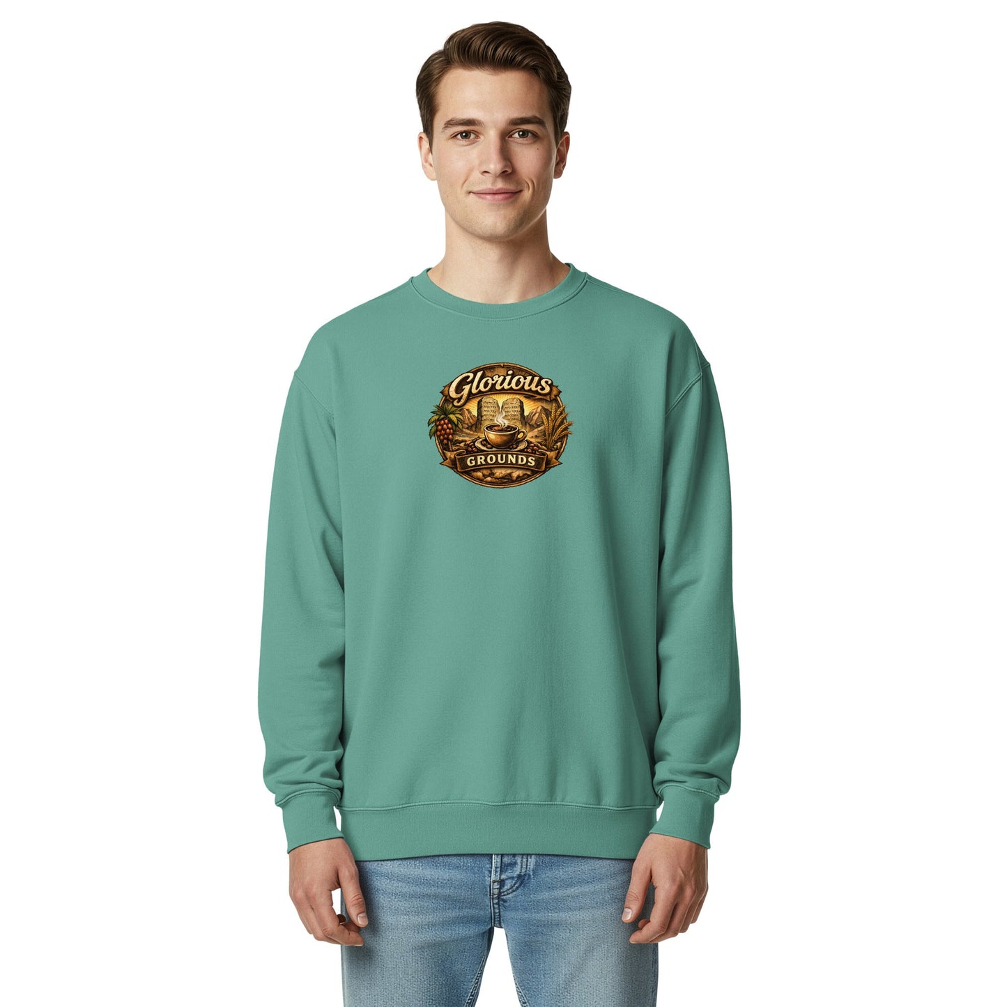 Unisex garment - dyed sweatshirt - Glorious Grounds