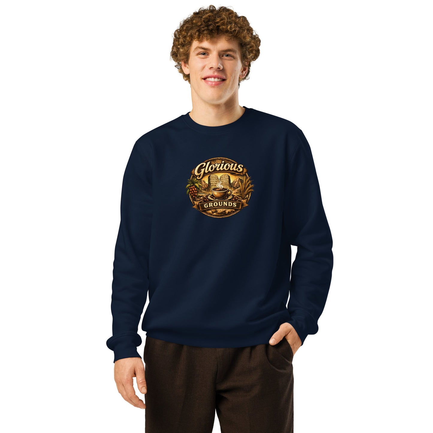 Unisex organic mid - weight sweatshirt - Glorious Grounds