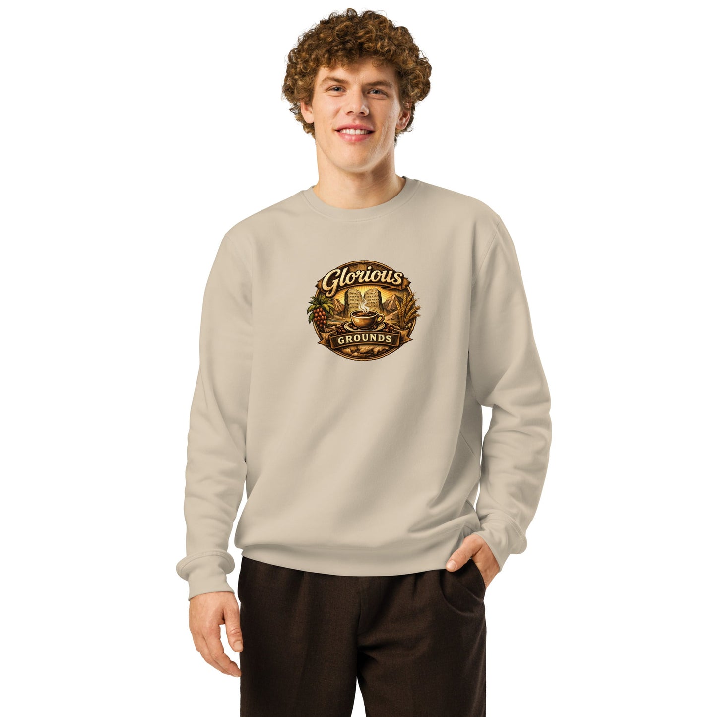 Unisex organic mid - weight sweatshirt - Glorious Grounds
