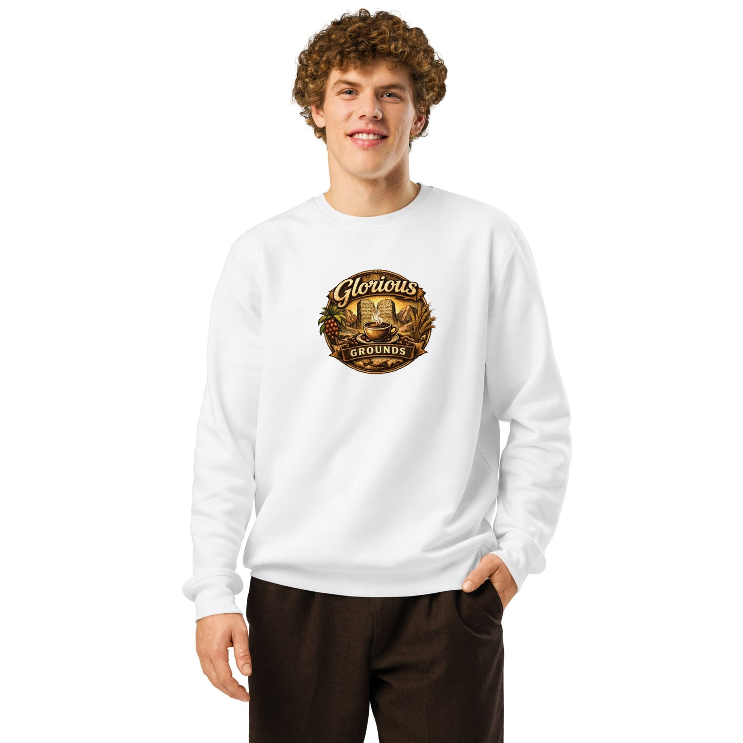 Unisex organic mid - weight sweatshirt - Glorious Grounds