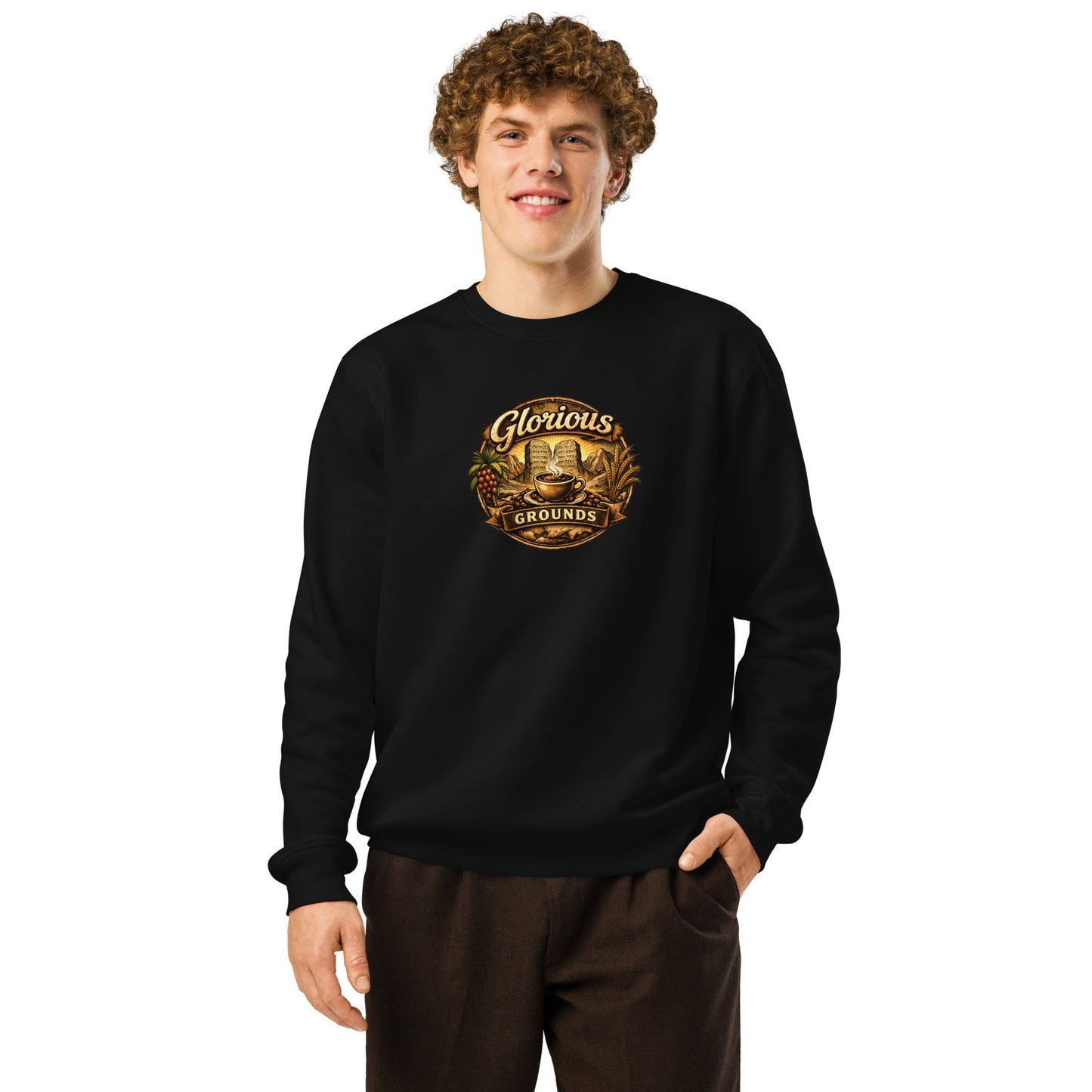 Unisex organic mid - weight sweatshirt - Glorious Grounds